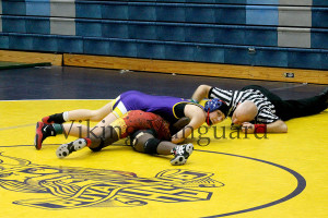 Junior Haley Franich pins her opponent in her first match of the tournament.