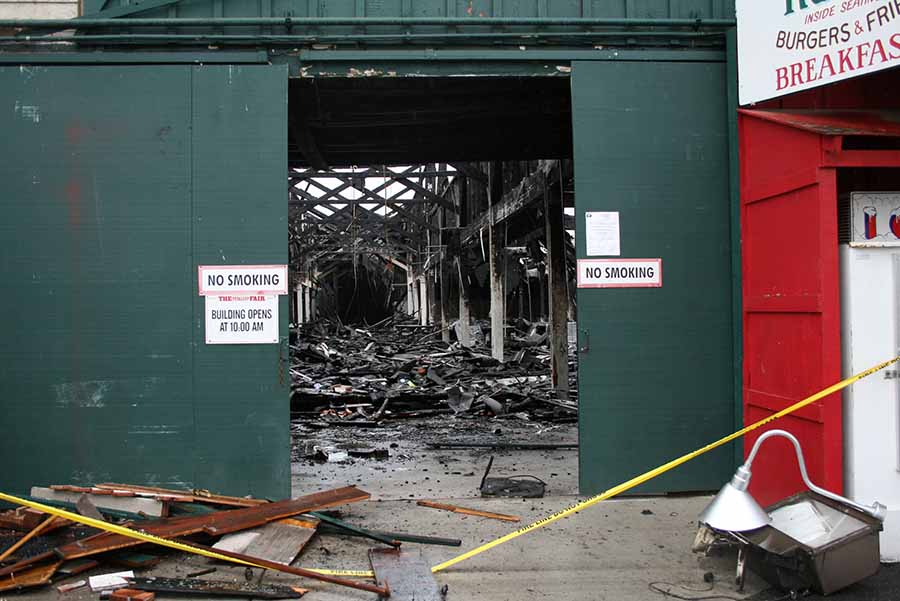 Fire destroys Washington State Fair building