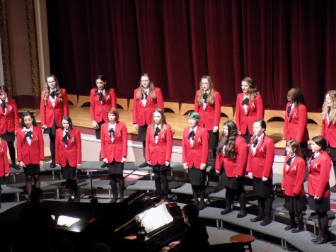 The Aylen Choraliers perform a Hebrew Folk Song arranged by the American composer Brant Adams. Junior High Schools join Puyallup for a choir concert Jan. 21. Aylen, Edgemont and Kalles junior high schools were all present. 