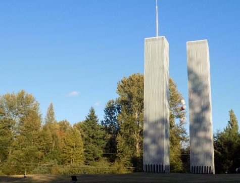 In honor of 9/11, Tim Jorgenson built replicas of the twin towers for his front yard. They are at the corner of 108th Ave. and 36th St. in Edgewood for people to come pay respect and honor what was lost. “My heart goes out to them [those that lost someone]. It affected every one of us, in some way or another,” he said.