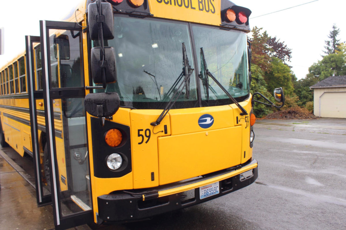 A+school+bus+outside+Puyallup+High+School.