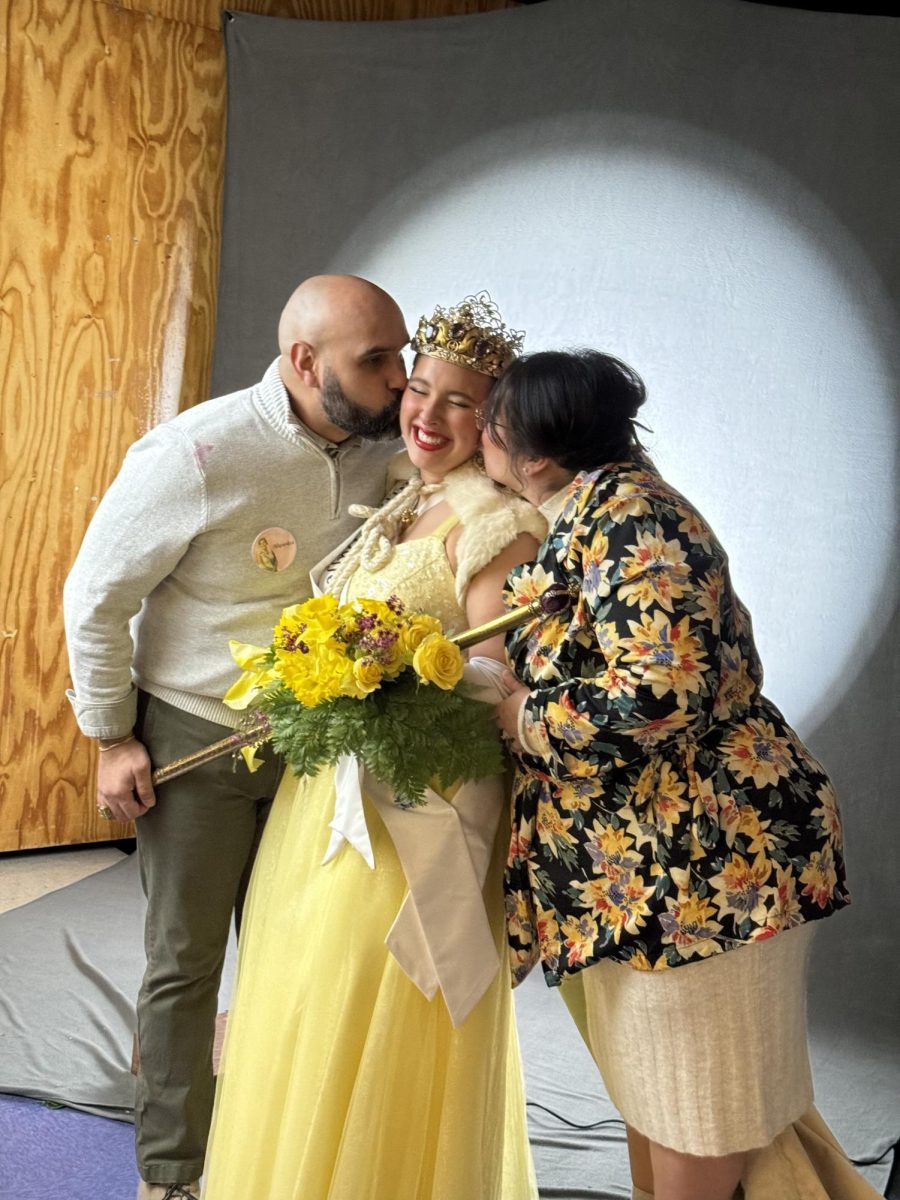 Alejandra Gonzalez celebrates her crowning as Daffodil Queen with her family.